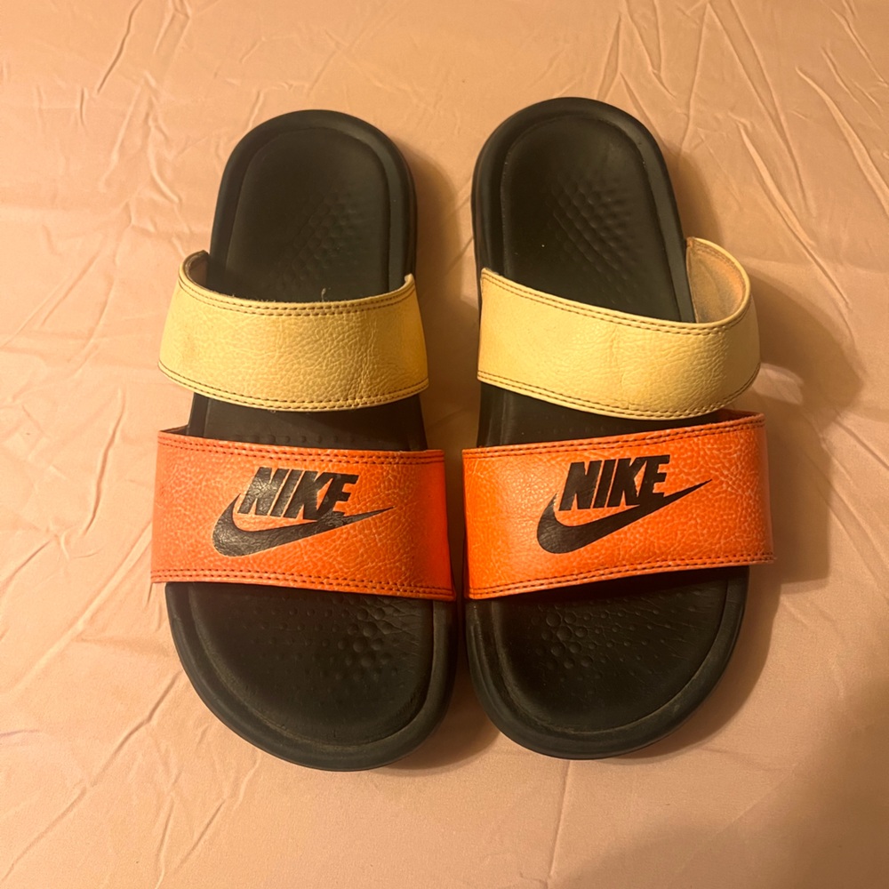 Nike Slide Sandals - Orange and Yellow